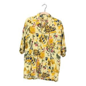 TORI RICHARD Colorful Graphic Button-Up Shirt